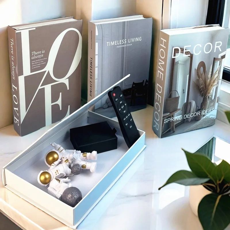 

Luxury Fake Book Storage Box Fashion Magazine Decorative Books Architecture Coffee Table Bedroom Living Room Paris Home Decor