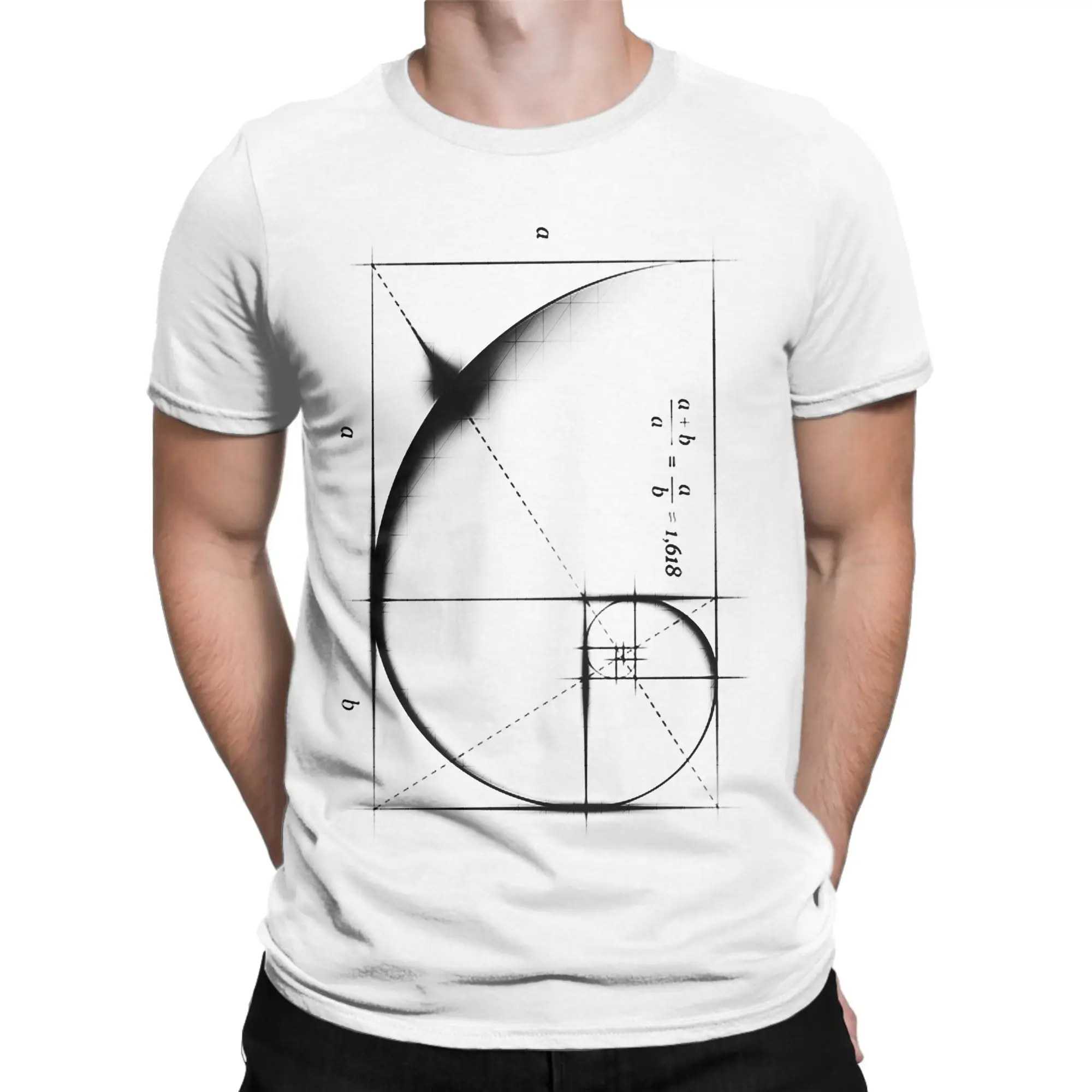 Funny Fibonacci Sequence Golden Ratio T Shirt For Men Women Cotton Short Sleeve Math Technical Geek O-neck Summer Top Tee