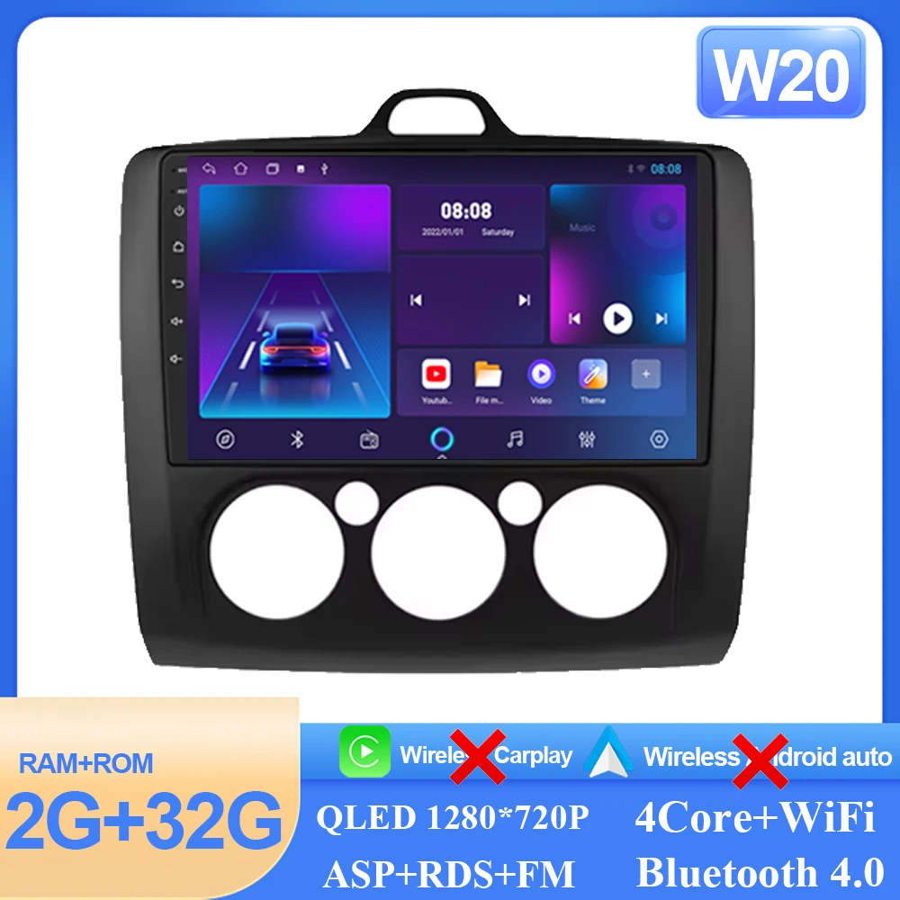 Android15 Autoradio Wifi Navi Voor Ford Mondeo S-max Focus C-MAX Galaxy Fiesta Transit Fusion Connect Kuga multimedia GPS BT WIFI
