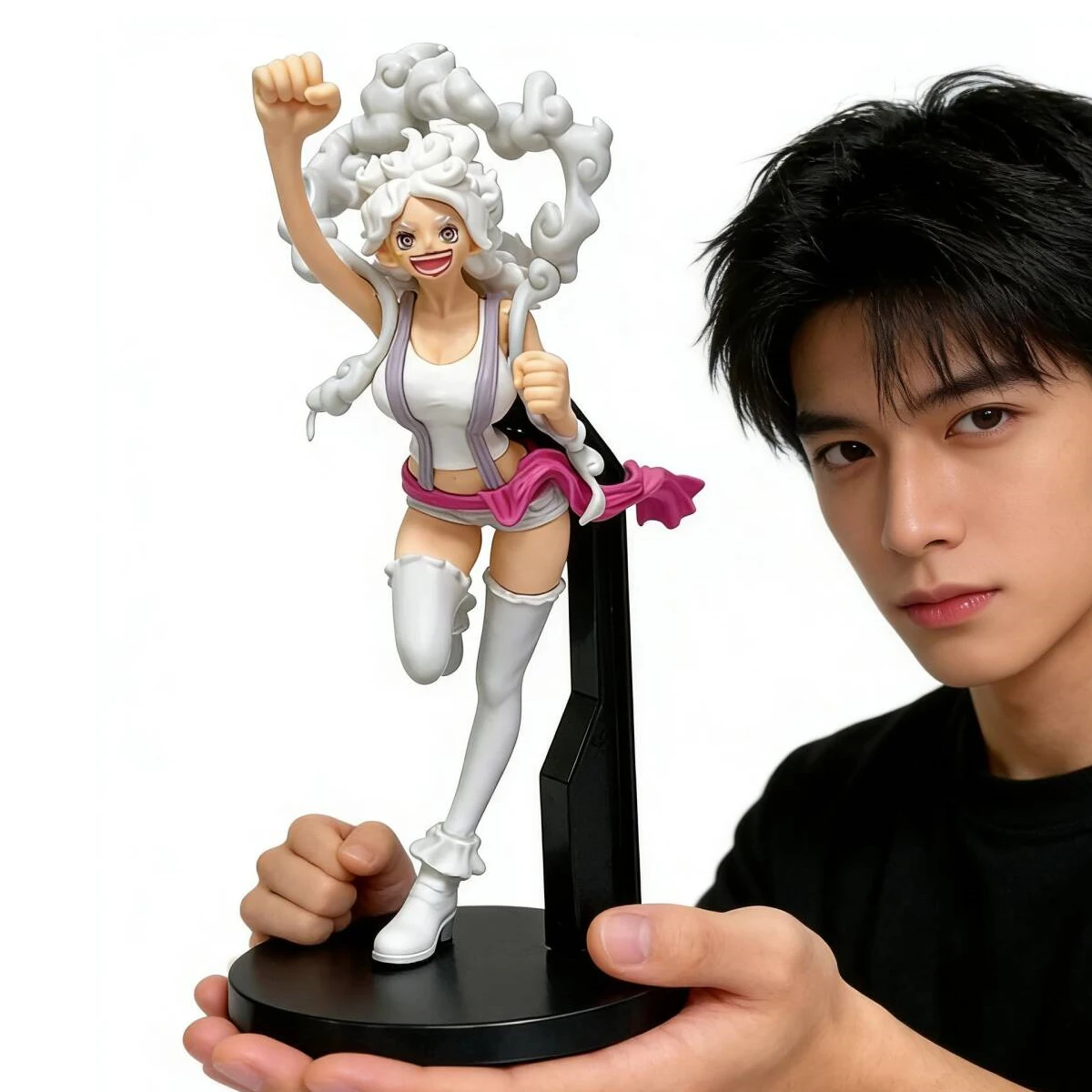 Figura de Personaje de Dibujos Animados del Rey Pirata de 21 cm, Figura de Nikaponi, Modelo de PVC, Juguete Periférico de Anime, Decoraciones, Regalo de Cumpleaños