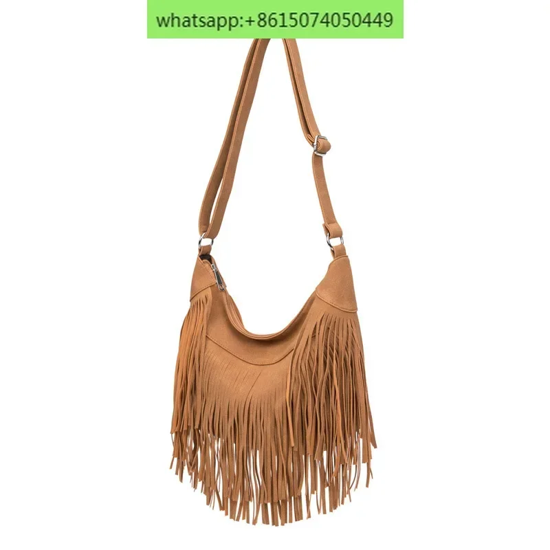 

Tassel bag for women with large capacity, trendy retro, trendy crossbody shoulder bag
