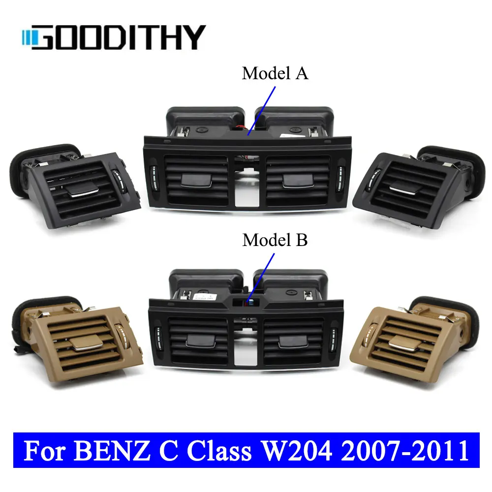 

LHD RHD передняя приборная решетка кондиционера, средняя левая и правая вентиляционная решетка переменного тока в сборе для Mercedes Benz C Class W204 C180 C200 220