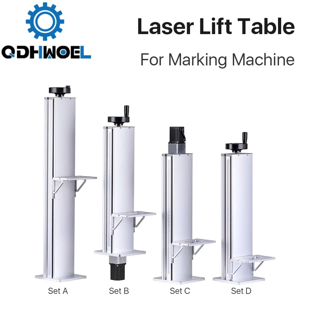 QDHWOEL 500mm 800mm Z Axis Lifting Table Motorized Laser Marking Machine Lift Stand Electric Control Laser Engraver Parts