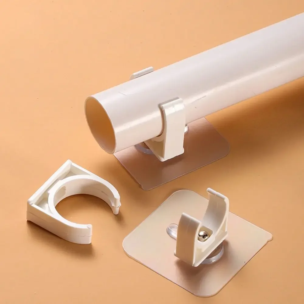 Self-adhesive Pipe Clamp 16/20/25/32/40/50mm Tube Clip Connector Punch-free Garden Water Tube Holder Fixed Snap Fittings