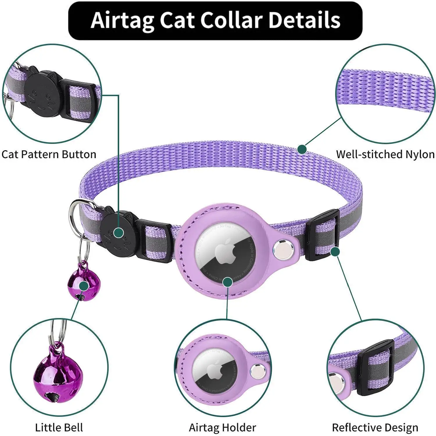 Protector of The Anti-loss Device Cat and Dog Collar Airtag Pet Position Tracking Artifact with Multiple Colors To Choose From