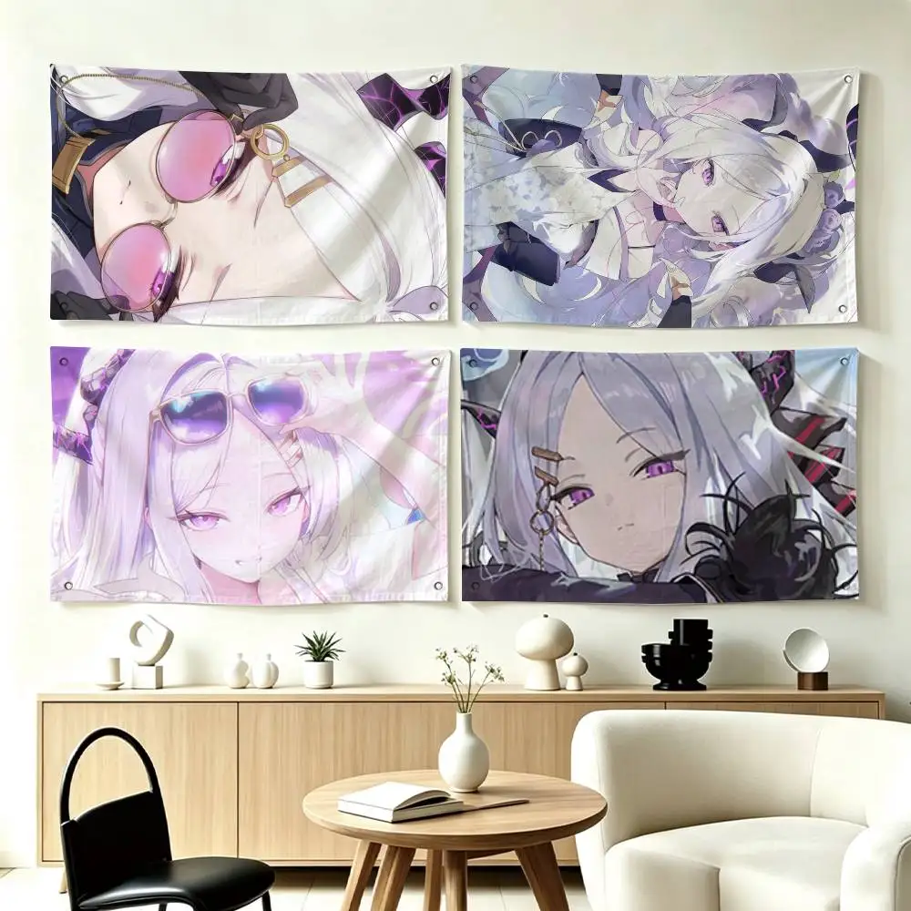 B-Blue A-Archive S-Sorasaki H-Hina Flags for Bedrooms Home Decor Items Outdoor Decors Garage Decoration Flaga