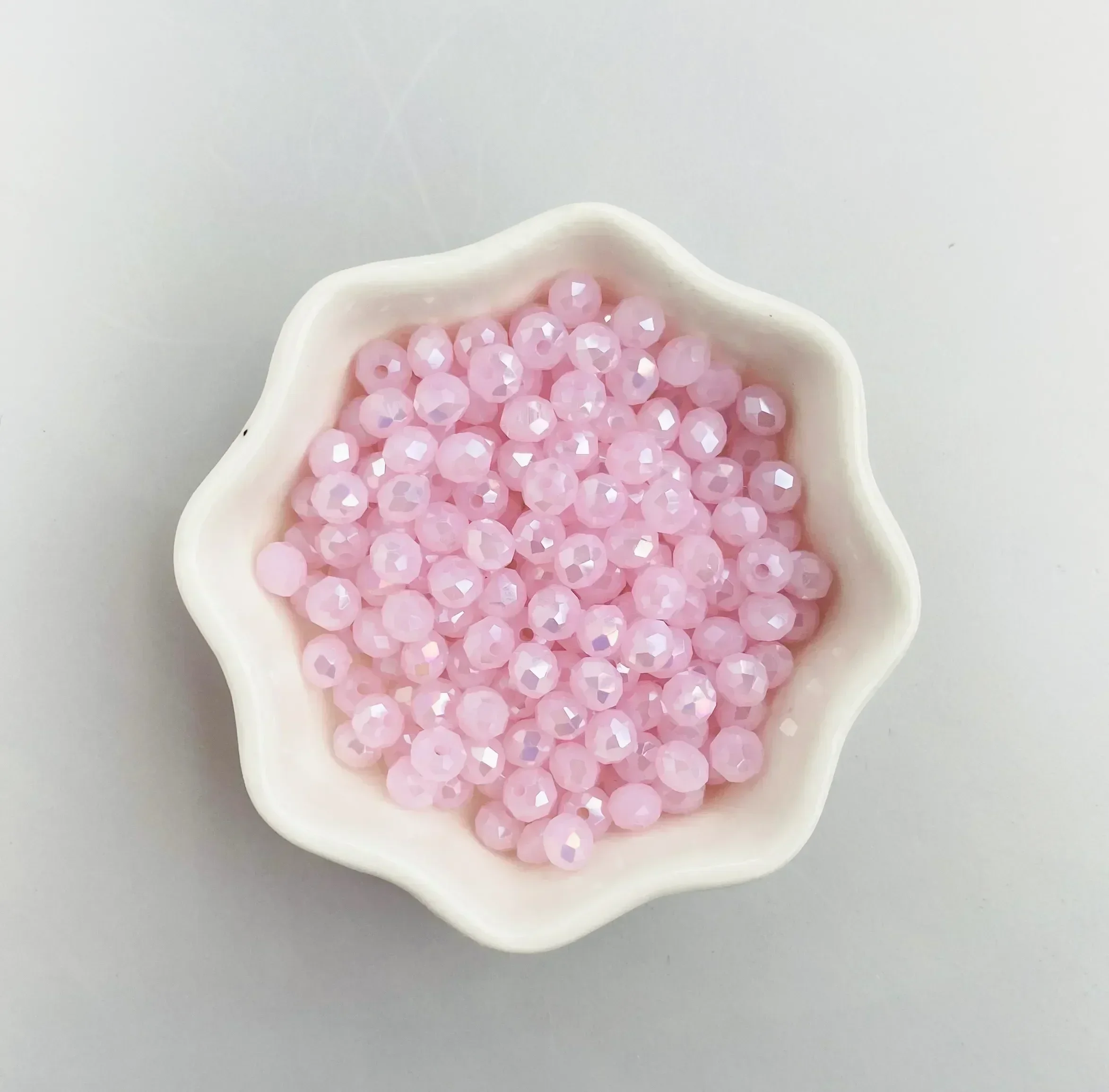50pcs 4*6mm Rondell Austria Faceted Crystal Beads