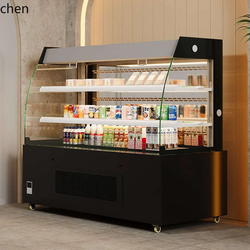 

ZS cake fresh-keeping refrigerated display cabinet vertical Malatang fruit drink milk dessert cabinet