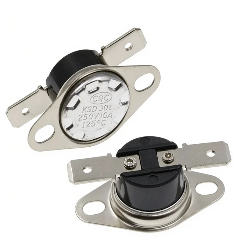 Bimetal Thermostat KSD301 250V 10A Normal Closed Normal Open Temperature Switch Thermal Control 0C 5C 10C 15C 25C 30C 35C