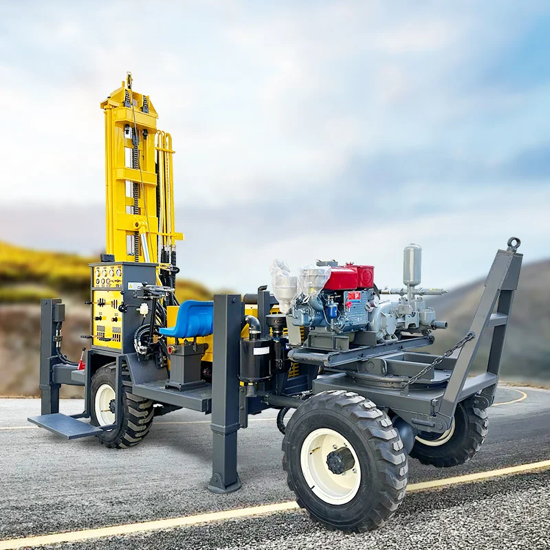 Customized 160m 180m 200m Pneumatic DTH Drill Machine Deep Water Well Drilling Rig Diesel Hydraulic Portable Drill Equipment