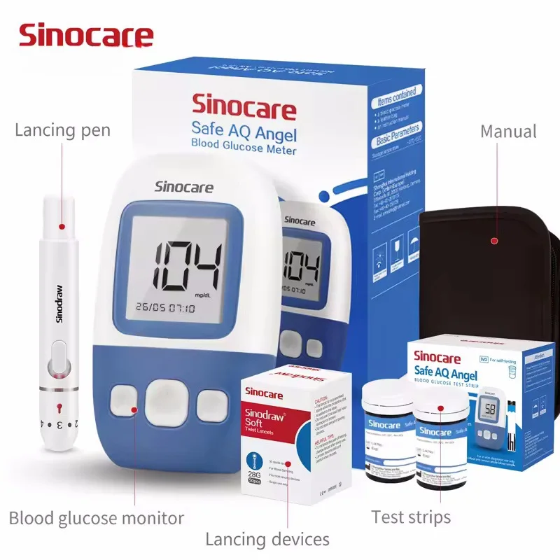 Stripes de glicose Sinocare Safe AQ Angel: Guia Definitivo de Precisão e Conforto para o Seu Dia a Dia