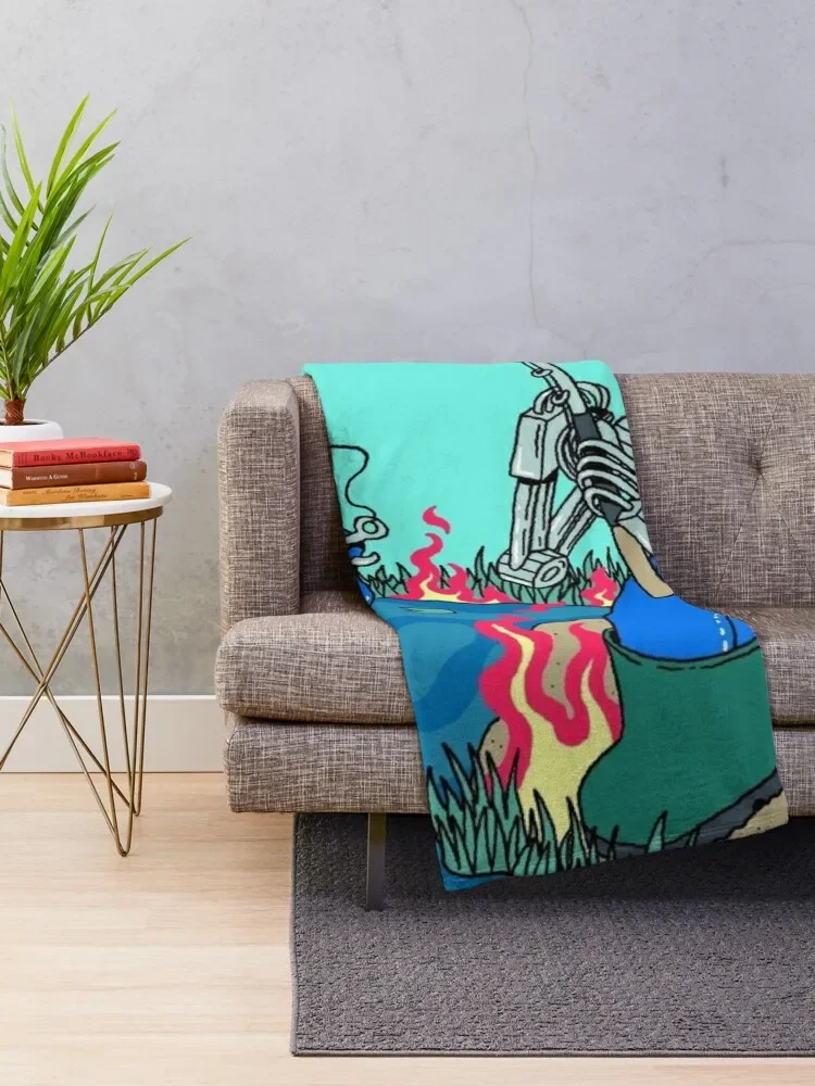 Fishing For Fishies Art - King Gizzard And The Lizard Wizard Throw Blanket Quilt Sofa Blankets Sofas Of Decoration Blankets