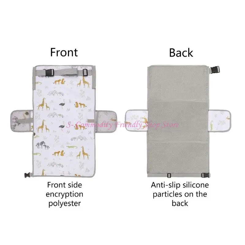 85ae 어린이를위한 편안한 비행기 좌석 익스텐더 강화 안전 스트랩이있는 가벼운 접이식 발판 시트 패드