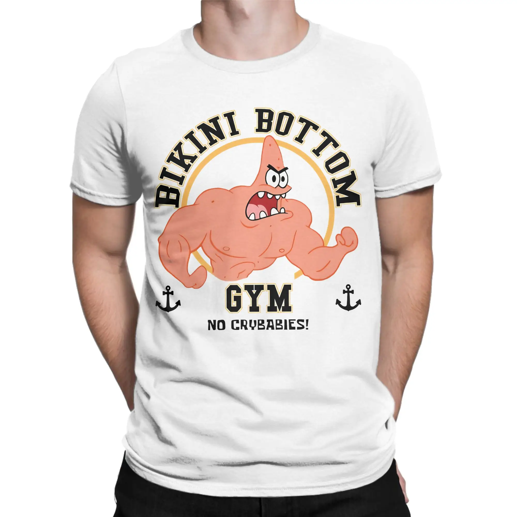 Herren- und Damen-T-Shirt, Bikini-Unterteil, Gym Patrick T-Shirts, Harajuku Sommer-T-Shirt, Streetwear, lässige Oberteile aus reiner Baumwolle, Geschenkidee – Detail 3
