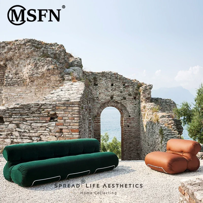 

Leather Sofa for Multi-User Lazy Leisure Chair