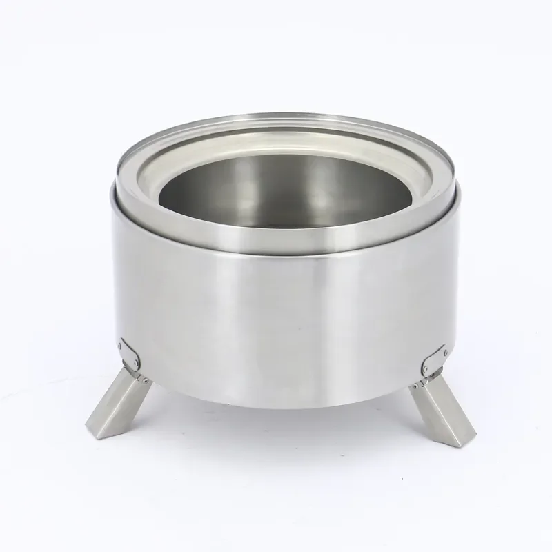 Stainless Steel Split Camping Stove Burner Manual Outdoor Bonfire Barbecue Stove for Courtyard Use