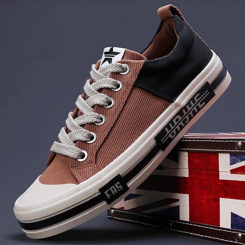 

Men's Canvas Shoes Casual Breathable Non-Slip Walking Shoes Fashion Lightweight Comfortable Sneakers for Male