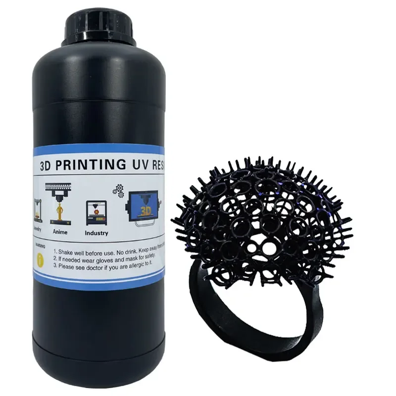 

Black Color Liquid Photopolymer Wax 405nm Jewelry Castable Resin 3D Printing Resin For LCD/DLP/SLA 3D Printer