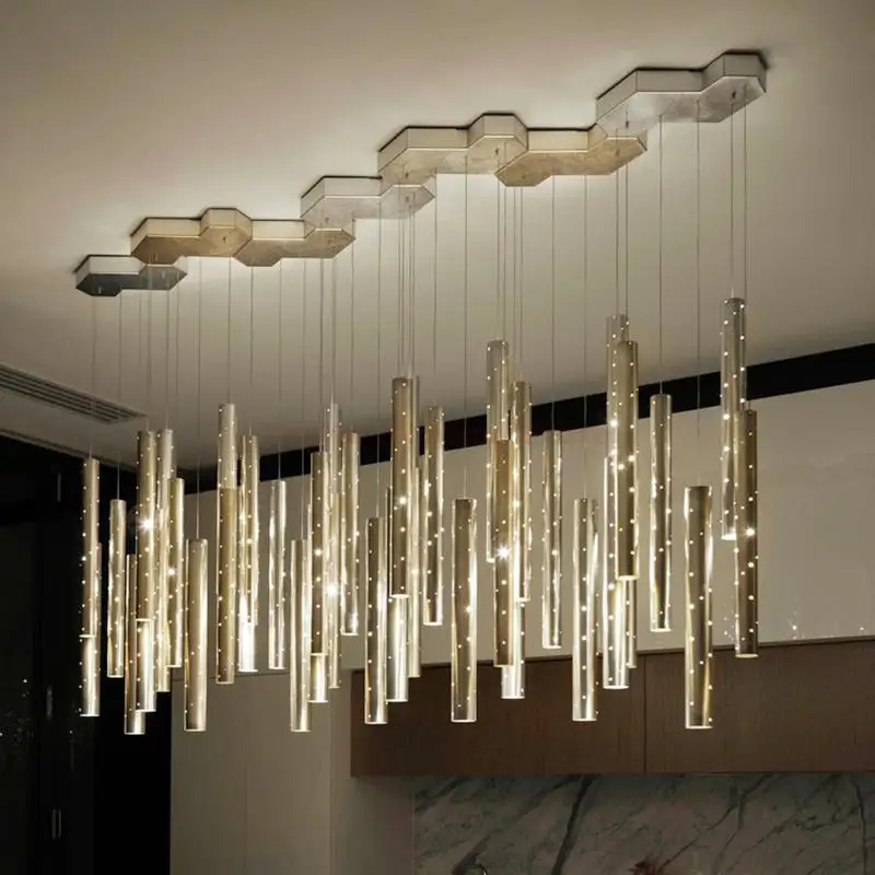 

Подвесной светильник для барной стойки, современный креативный светильник для ресторана, дуплексная гостиная, минималистичный подвесной светильник для украшения стойки регистрации