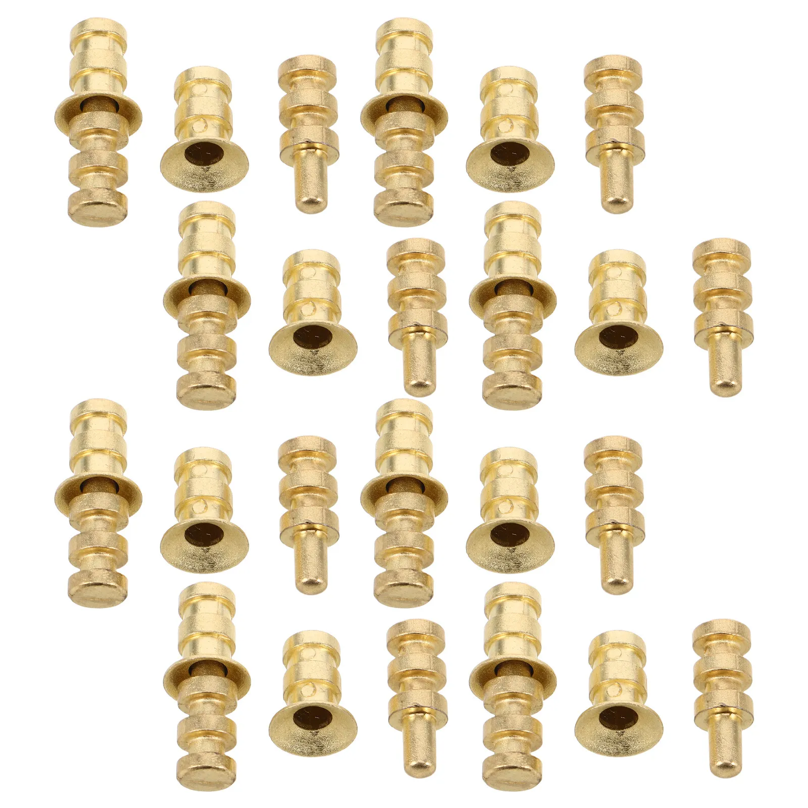 24Pcs Metal Table Dowel Pins Gold Finish Corrosion Resistant Alignment Pins Shelf Support Tool Table Top Connector Bolt Sleeve