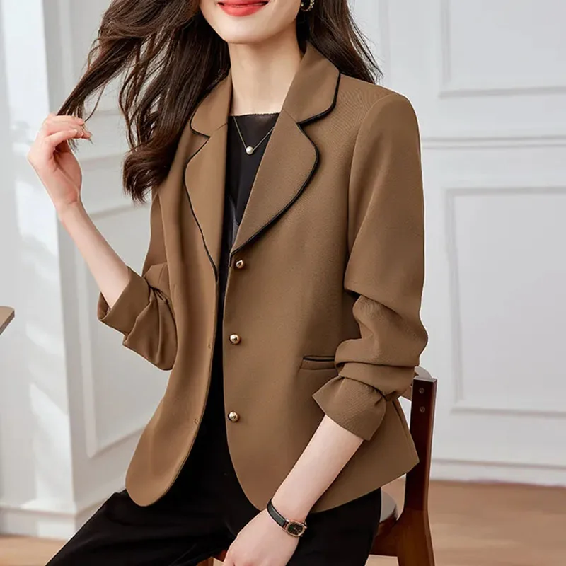 

Spring Autumn New Loose Comfortable Cardigan Blazer Jacket Women's Fashion Elegant Fashion Suit Coat Female Casual Ladies Tops