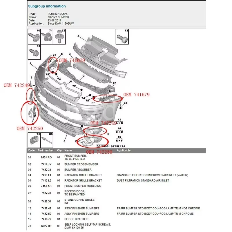 742249 742250 741679   Para Citroen C4 c-quatre 2008-2011 marco de luz antiniebla del parachoques delantero, cubierta de luz antiniebla delantera, kit de soporte de parachoques