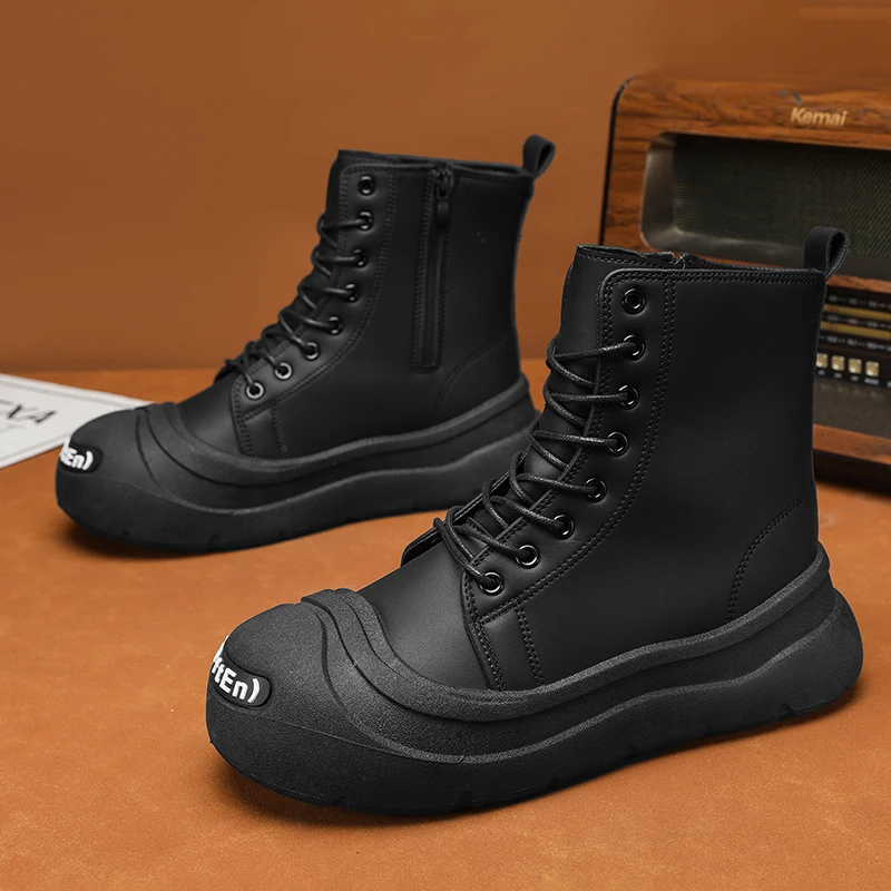 

Mens Boots Winter Casual Shoes Ankle Leather Outdoor Cowboy Combat Tactical Chelsea Motorcycle Work Hiking Designer Luxury