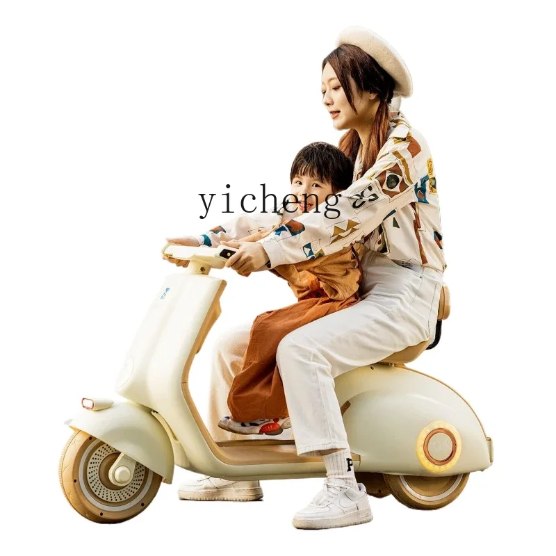 

XL Large Electric Toy Car Children Can Sit Adult Motorcycle Double Parent-Child Three-Wheel Rechargeable Vehicle