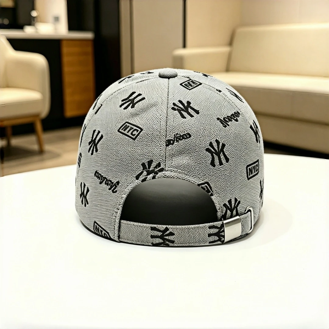 Fashionable Classic Embroidered Jacquard Baseball Cap - Suitable for Both Men and Women, Adjustable, Sun Hat, Street Style, Snap