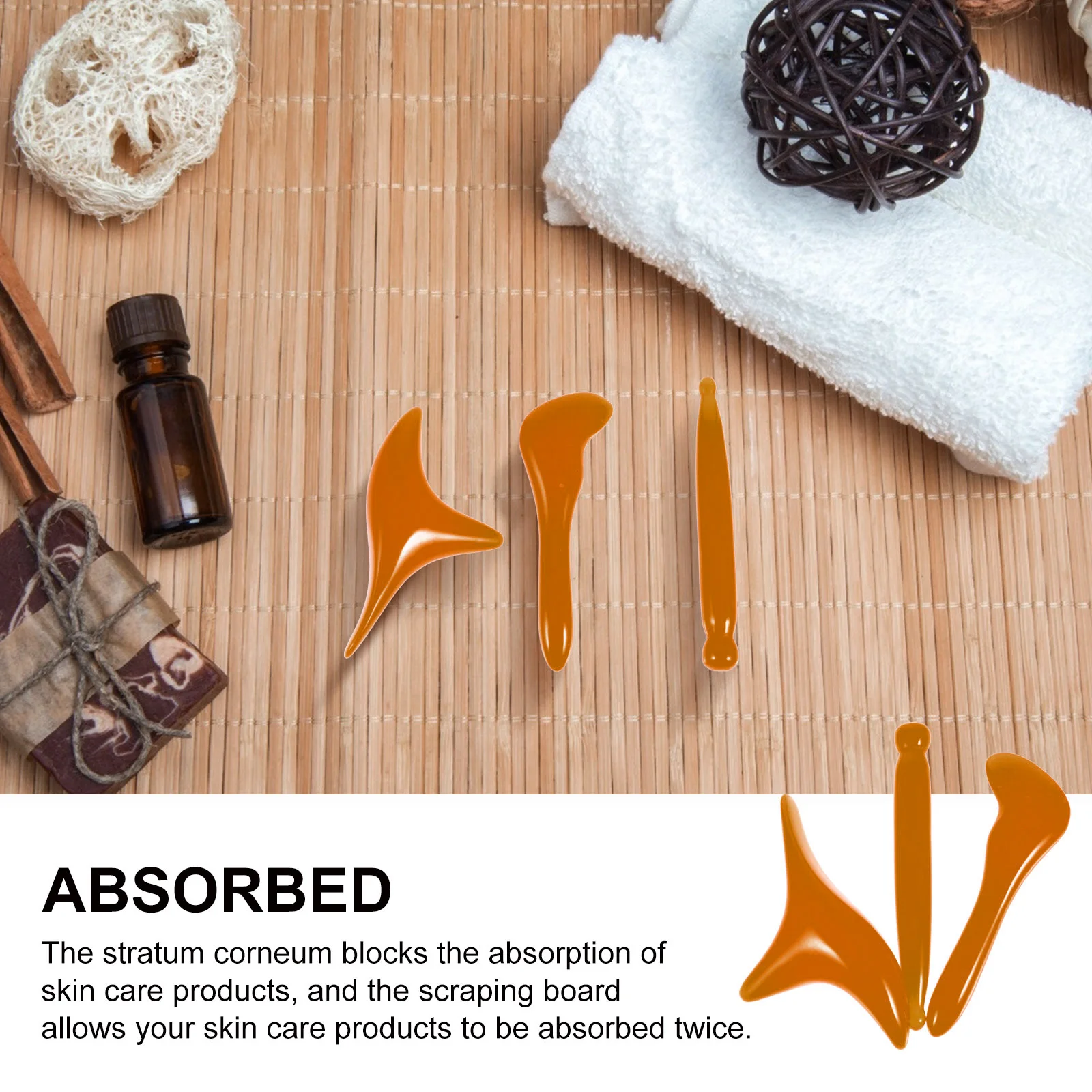 

3 шт., набор массажных палочек Гуа Ша из пчелиного воска для лица, инструмент для соскабливания тела, косметический валик, уход за кожей, релаксационный подарок, портативный, практичный