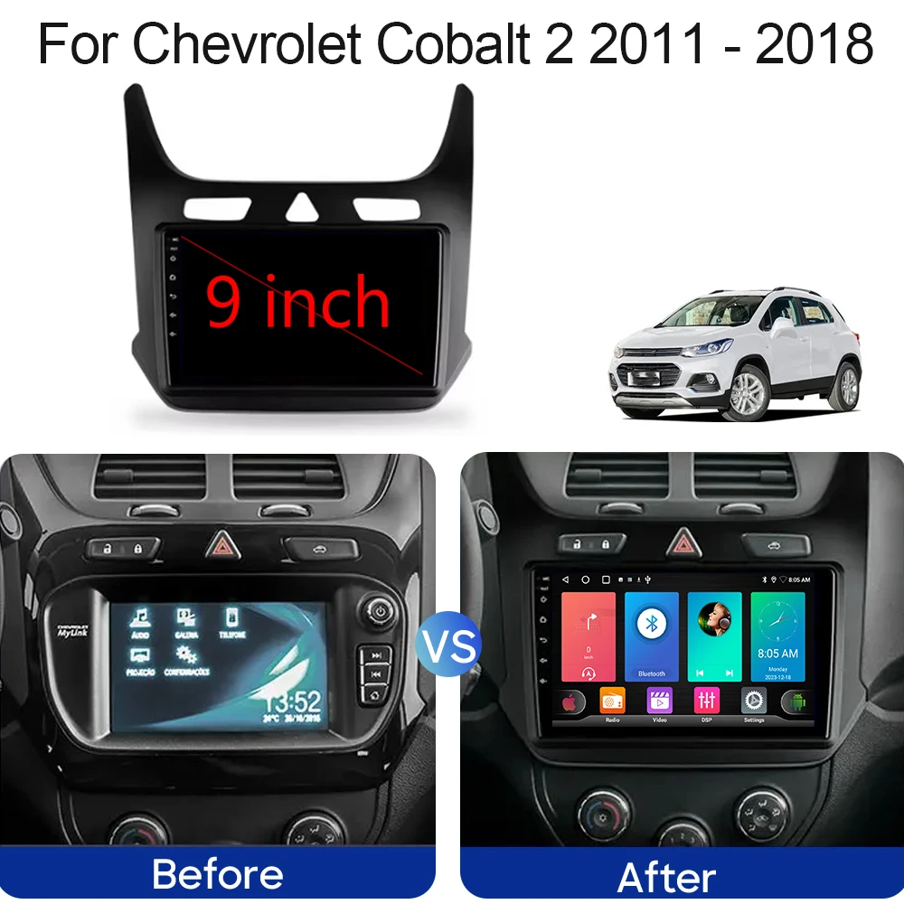 For Chevrolet Cobalt 2 2011 - 2018 Android Auto Car Radio Head Unit Multimedia Video Player GPS Navigation Carplay No 2din DVD