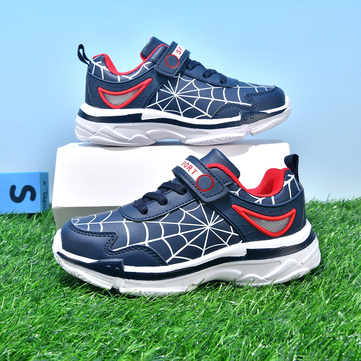 

Пара детских четырехсезонных спортивных туфель на кожаной подошве, удобная и износостойкая повседневная обувь, размеры 26-38,JS-F828