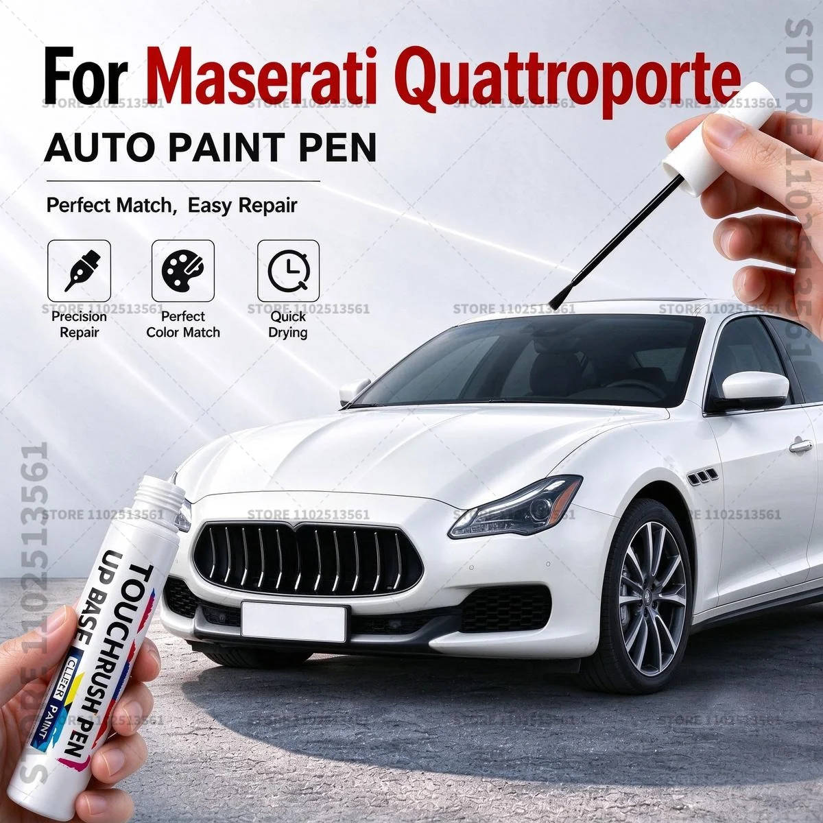 For Maserati Quattroporte Blue Car Scratch Remover Paint Pen Touch Up Marker for Auto Body Repair Door Bumper Fender Accessories