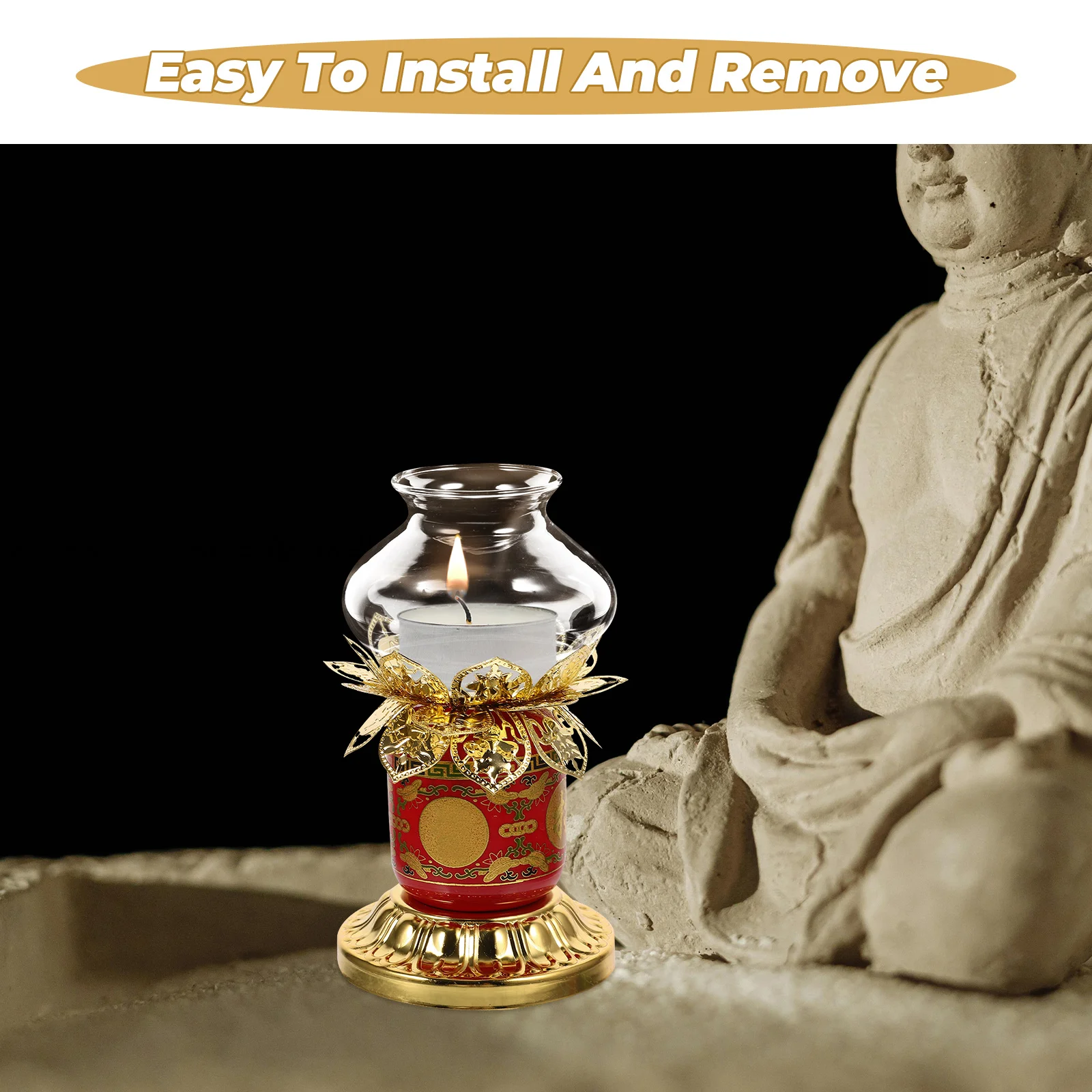 

Glass Oil Lamp Cover Transparent Lamp Lampshade Protective Cover for Home Bedroom Living Room Warm Atmosphere