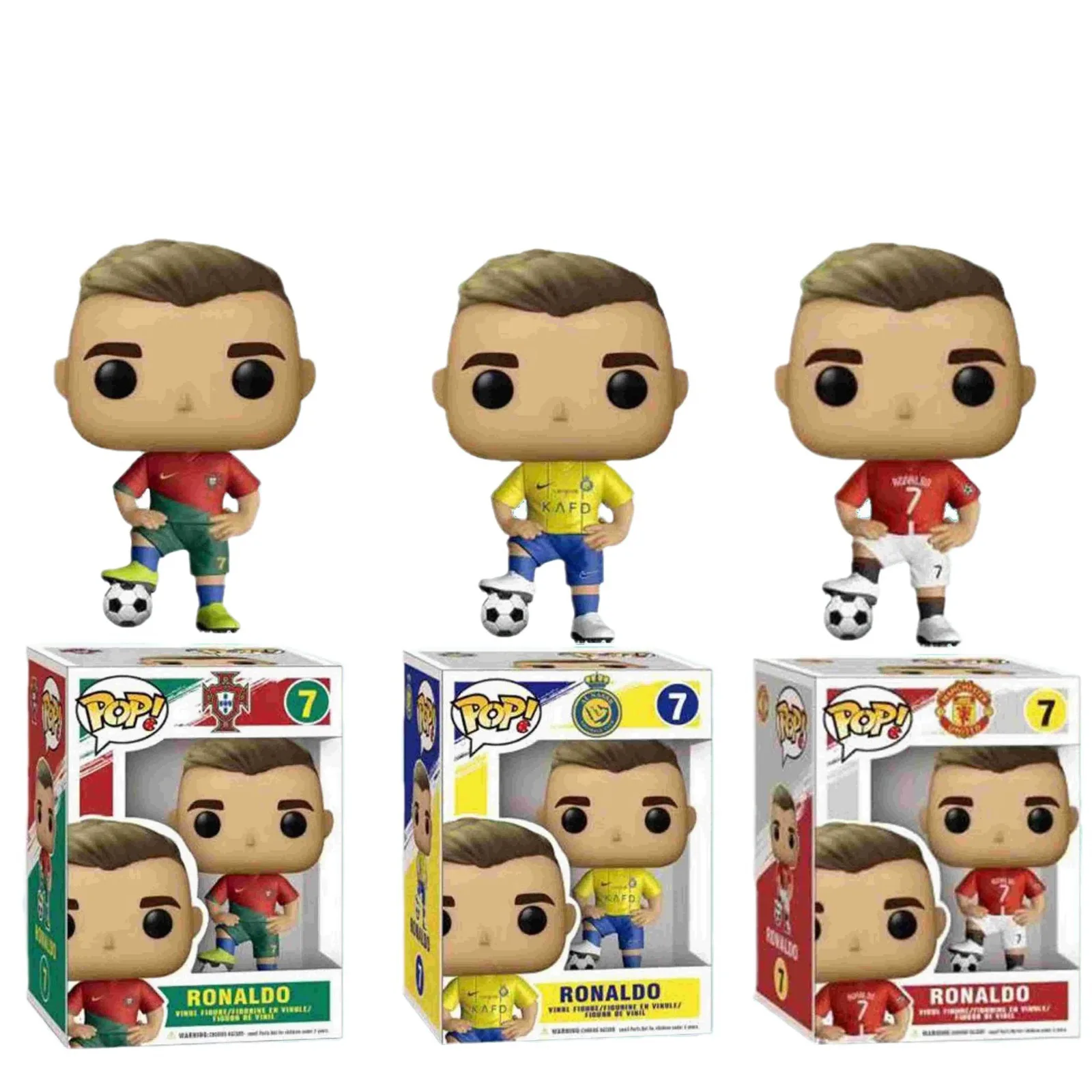 Funko Pop Soccer Superstars Ronaldo Anime Figure Funko Number 7 Jersey Model Ronaldo Figurine Collection Cute Ronaldo Doll Toys