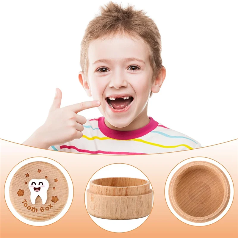صندوق جنية منحوت على شكل XX، صندوق تخزين أسنان خشبي لحاوية الأسنان المفقودة، حامل أسنان لطيف للأولاد والبنات وأعياد ميلاد الأطفال