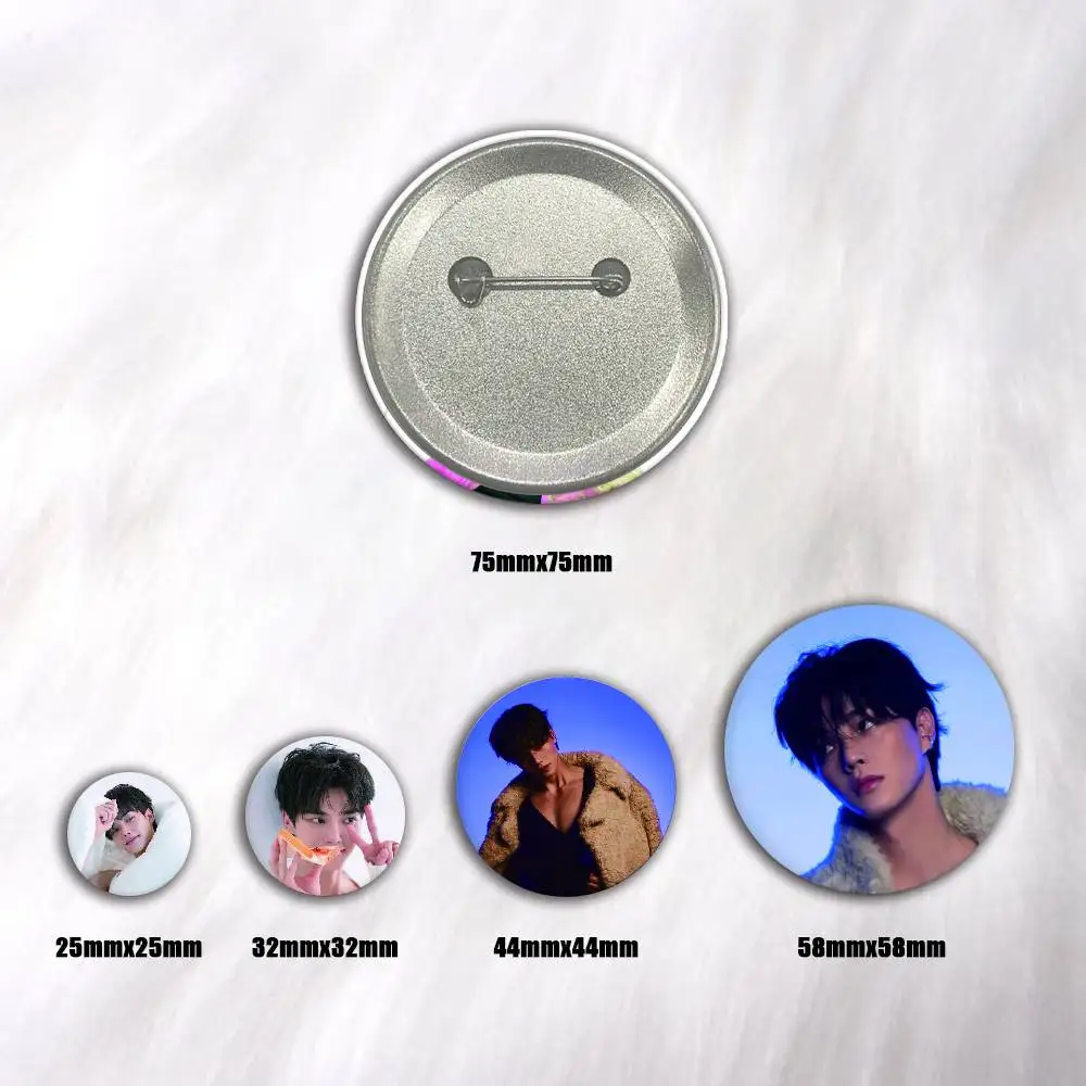 Actor S-SongKang Creative Round Button Badges Cute Pin Brooch for Backpack Clothes Lapel Jewelry Accessories Friends Gift