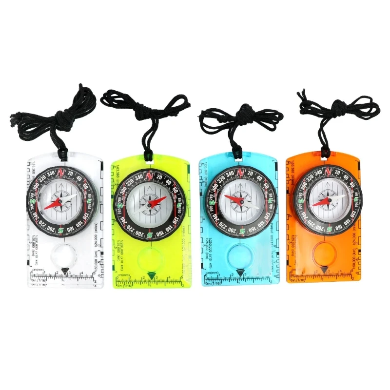 Orienteering Compasses with Ruler, Magnifiers, Compasses for Reading, Camping Hiking Survival Compasses Multifunctional