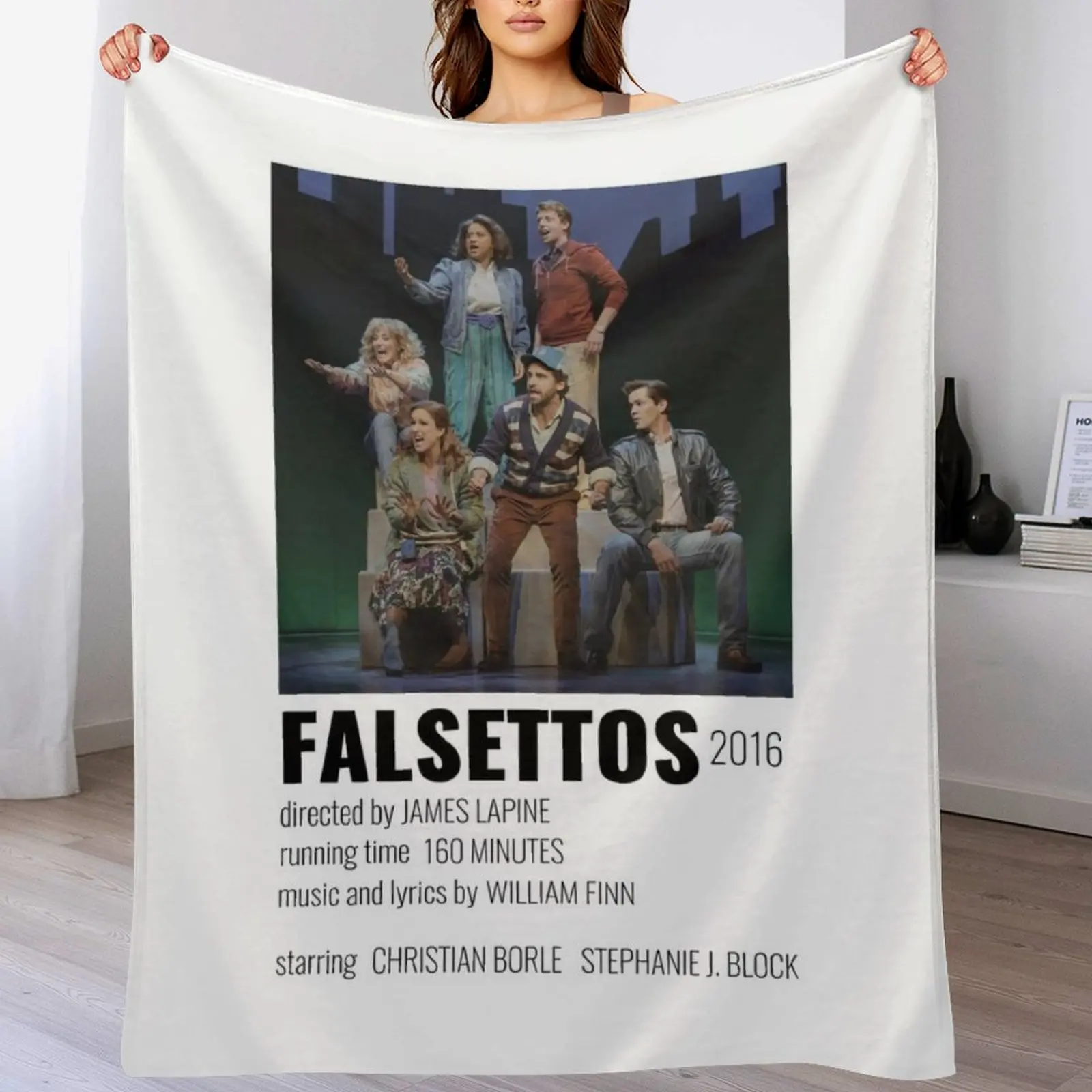 

Falsettos Musical Poster Throw Blanket anime Decorative Sofas Thin Softest Blankets