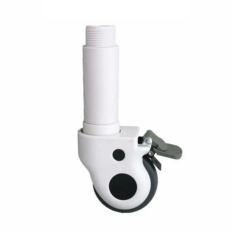 1 Pcs 3-inch Medical Abs Connected Cylindrical Tube Silent Wheel/medical Trolley Instrument Cart Universal / Brake Wheel