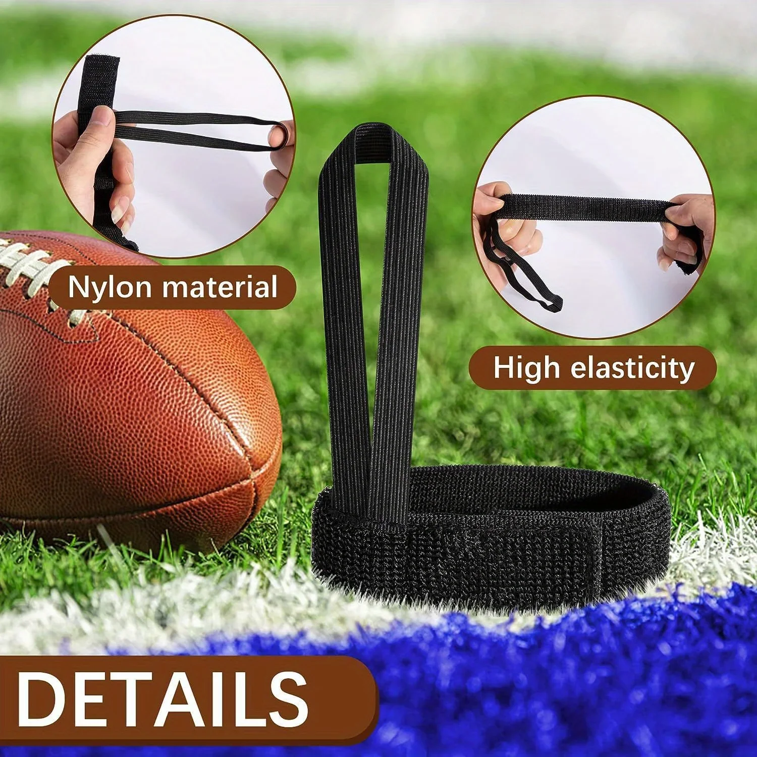 1/4PCS football field marker indicator wristband, black football team down indicator football wristband referee wristband length