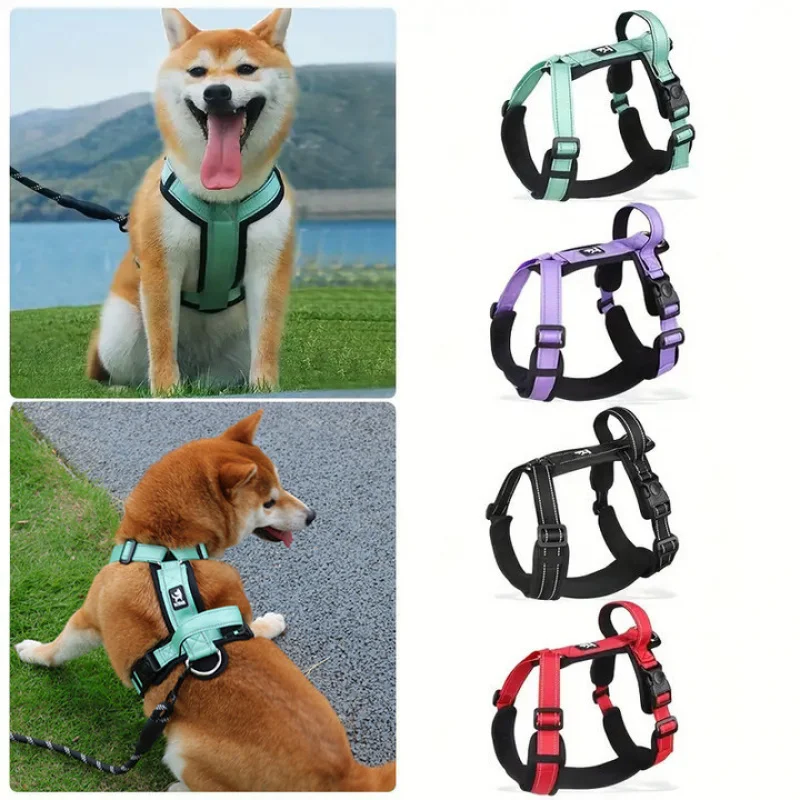 

Two-Panel Dog Harness & Leash Set - Y-Shape Comfort Fit Vest for Small/Medium Dogs, Easy Walk (Wholesale, CE Certified)
