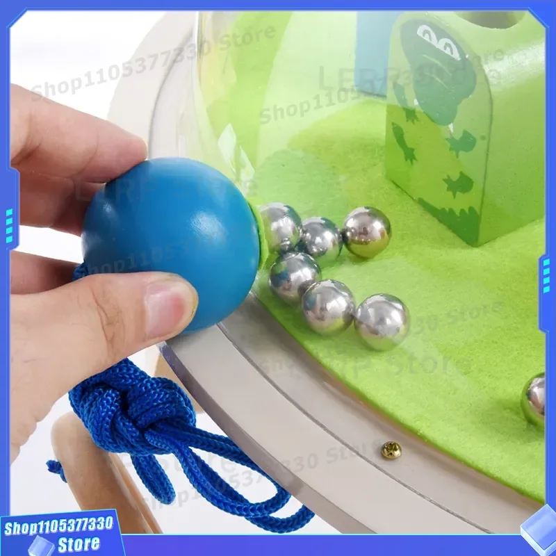 Wooden Magnetic Animal Pitching Toy for Kids Educational Hand Eye Coordination Game Parent Child Interactive Kindergarten