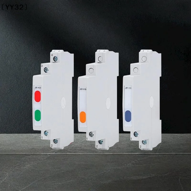 

1Pcs 24V 220V Track Type Signal Lamp JD9 Din Rail Indicator Light Tri-color Dual Color Light Red Green Yellow〔YY32〕