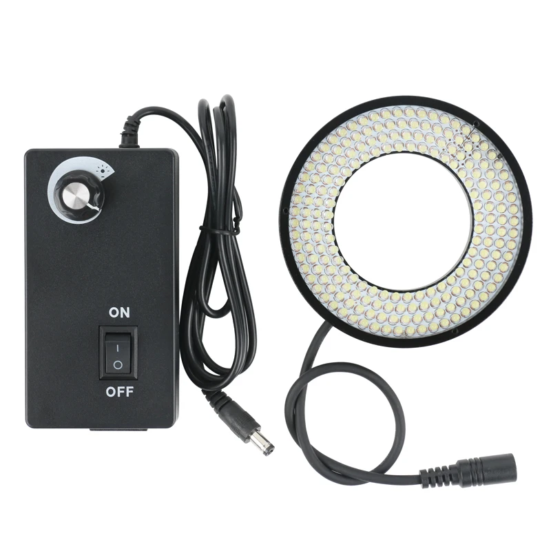 Anel de Lâmpada Led Ajustável para Trinocular e Binocular Microscópio Estéreo Preencha Iluminador Luz Câmera Industrial 196 Pcs