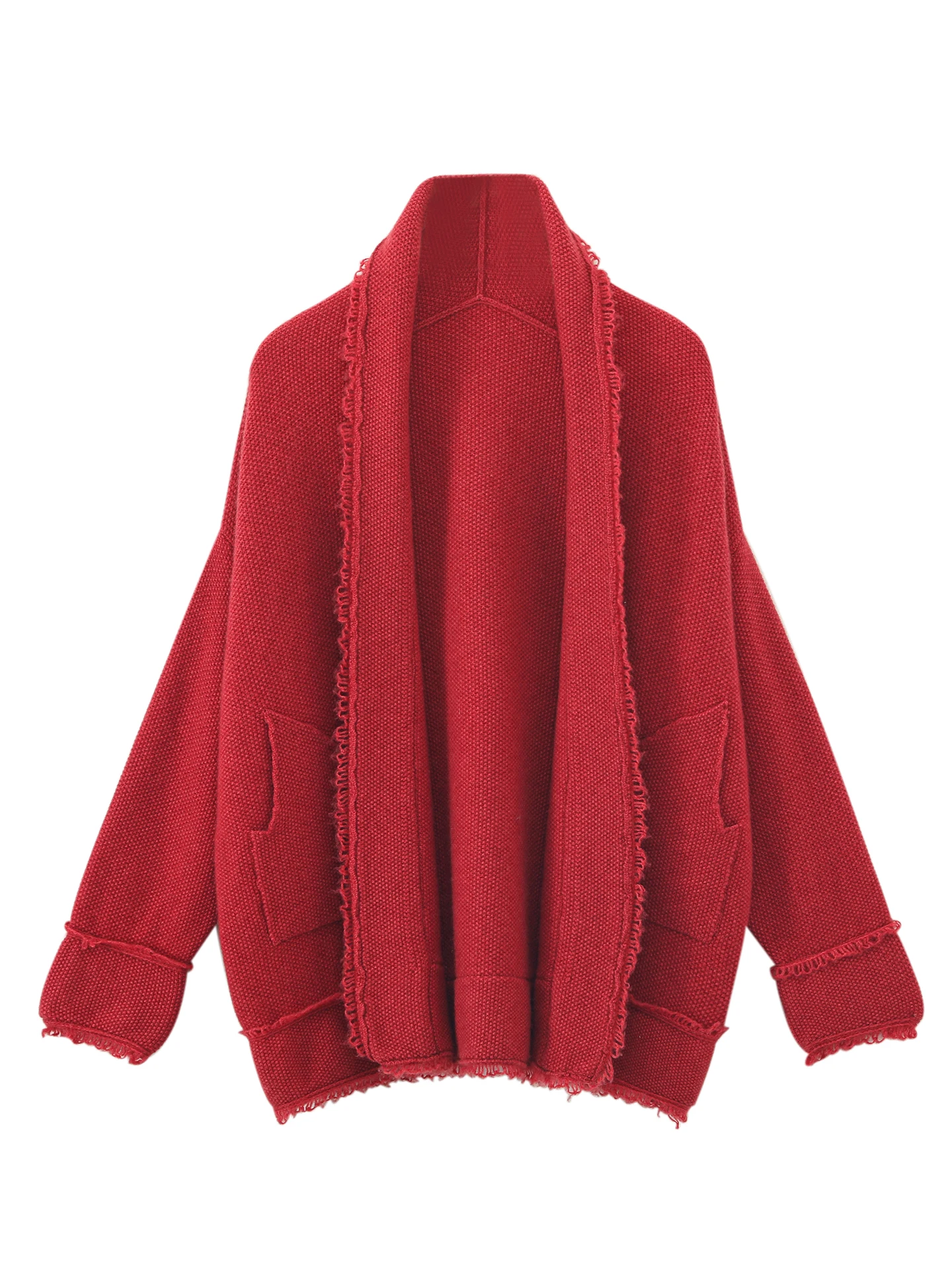 

Light Luxury Autumn Winter Woman Sweater Elegant Female 100% Cashmere Knitwear Tassel Cardigan Ladies Long Sleeve Clothing Tops