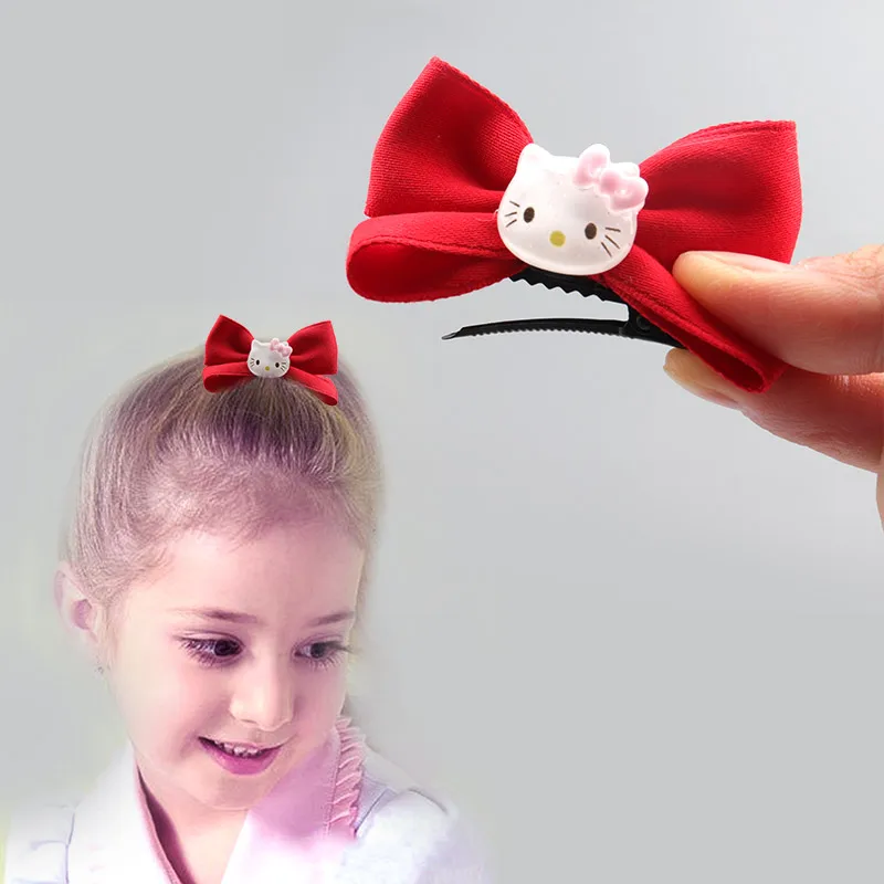 Girls Cute Kitten Hair Clips Baby Bow Hairpin Baby Hair Accessories Top Clip Tiara Baby Girl Hair Pin Kindergarten Gifts