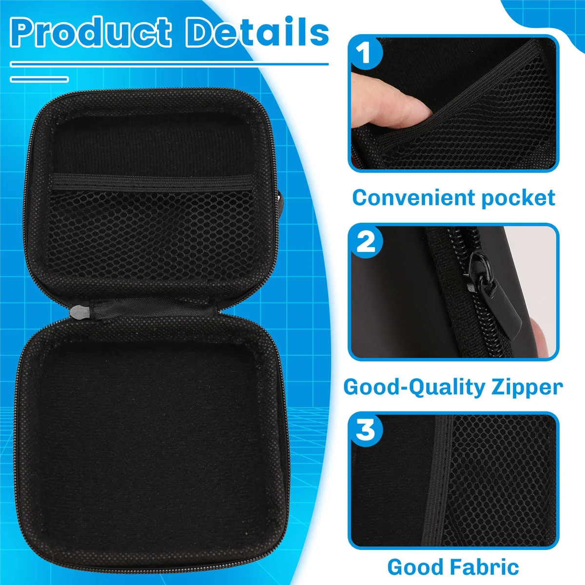 

Game Storage Bag Shockproof Portable Organizer Bag Handheld Game Console Case Bag for RG35XXSPJAS