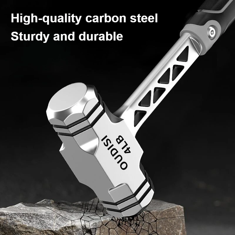Integrated Octagonal Hammer Heavy-duty Solid Hammers Wall Smashing Stonemason Hammer Multi-functional Carbon Steel Hammers