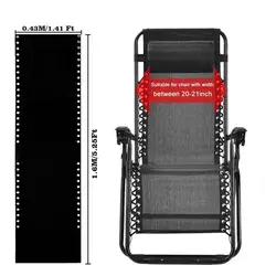 무중력 의자 교체 패브릭 접이식 리클라이너 메쉬 부품, 야외 캠핑 파티오 잔디 마당 수영장용, 63x17 인치